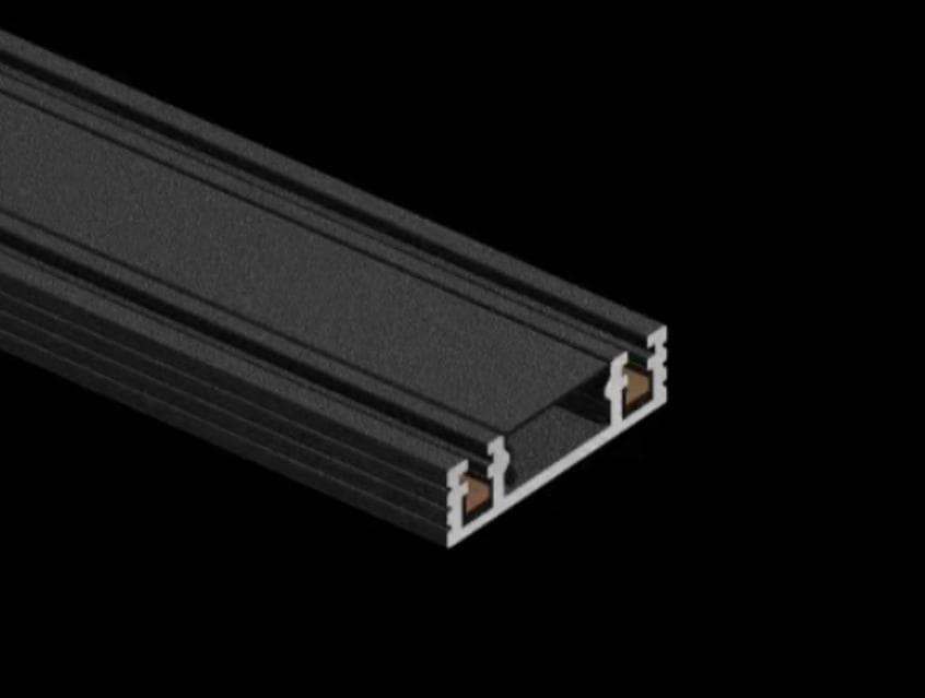 Ultra thin surface-mounted track — 1 m – Black