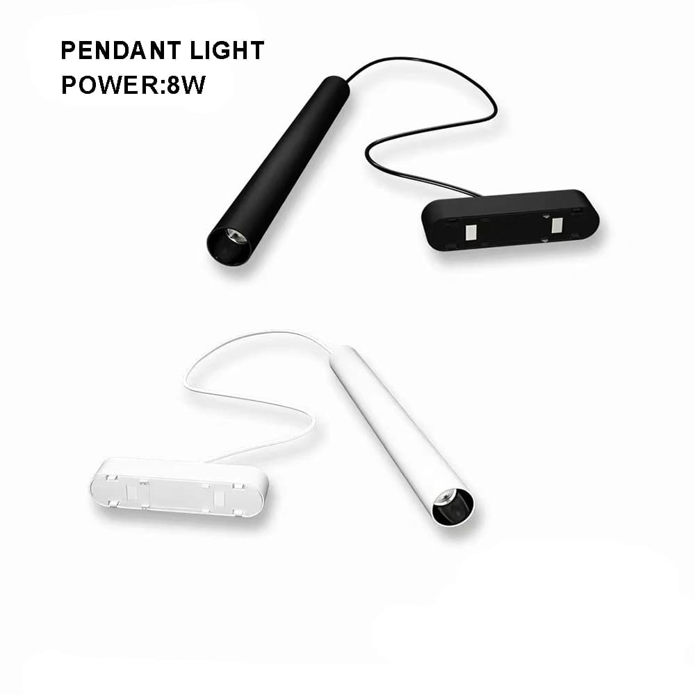 Magnetic track pendant light — 8 W – Black
