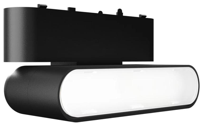 Magnetic track folding floodlight — 6 W – Black