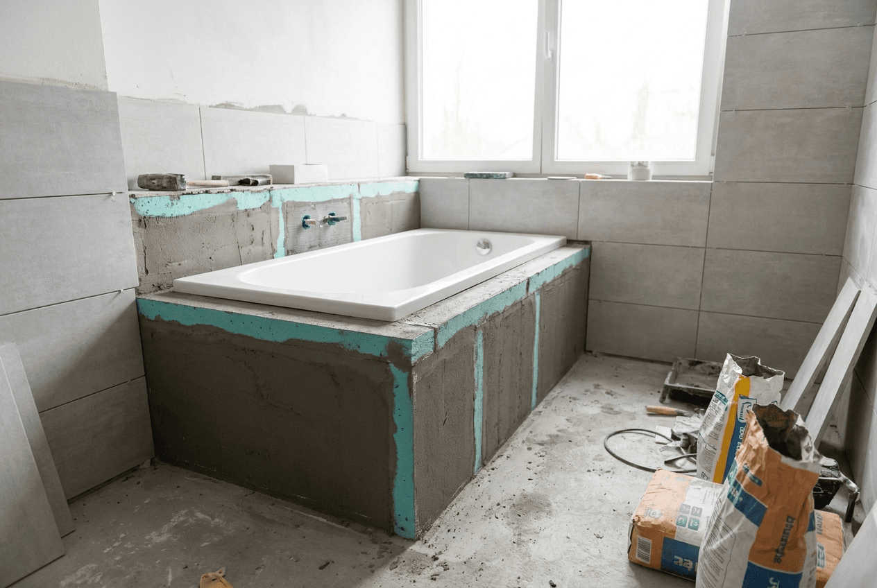 Eingebaute Badewannenverkleidung