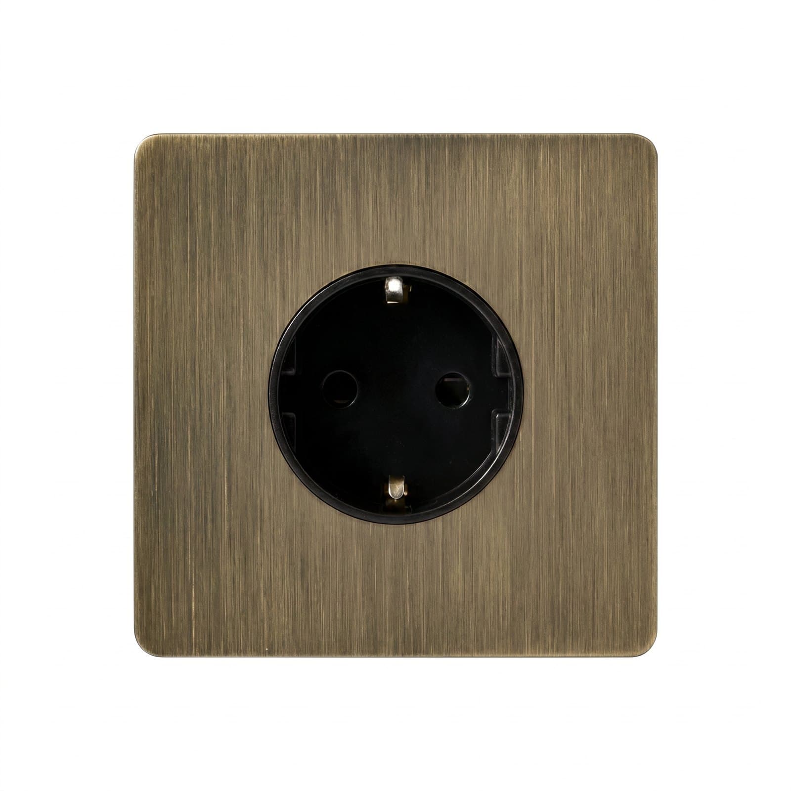 Socket (earthed) — Geborsteld brons
