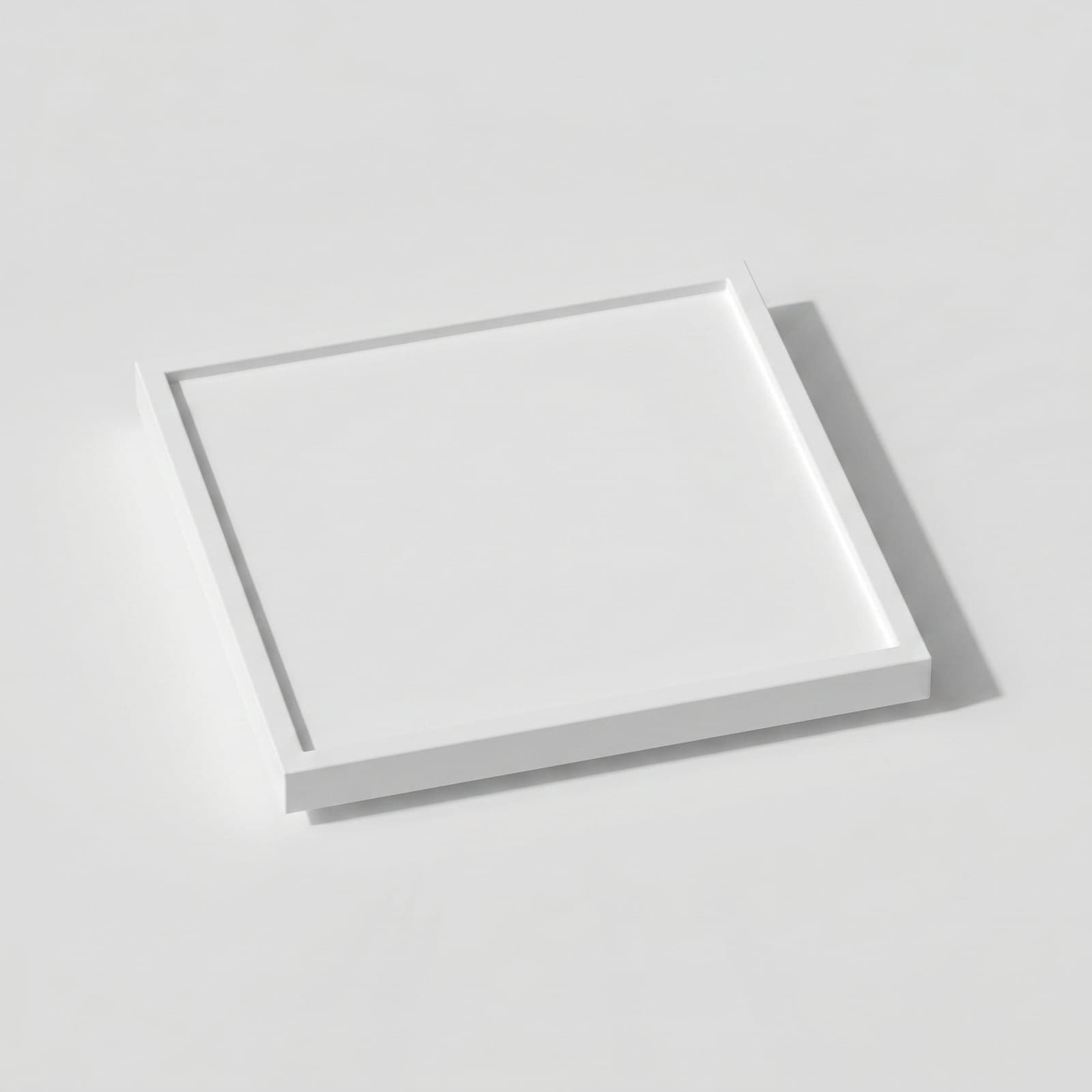 Solid-surface bathroom tray