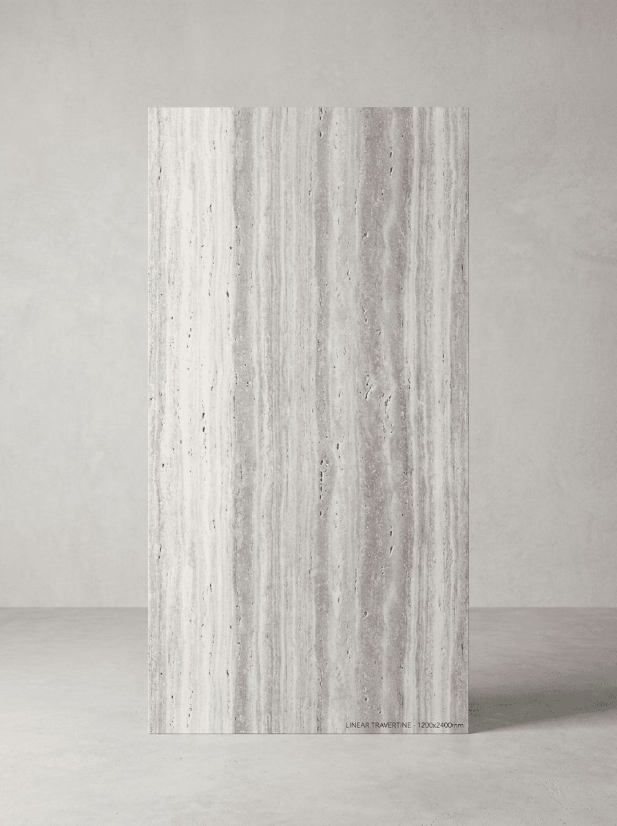 Linear Travertine — Roman White