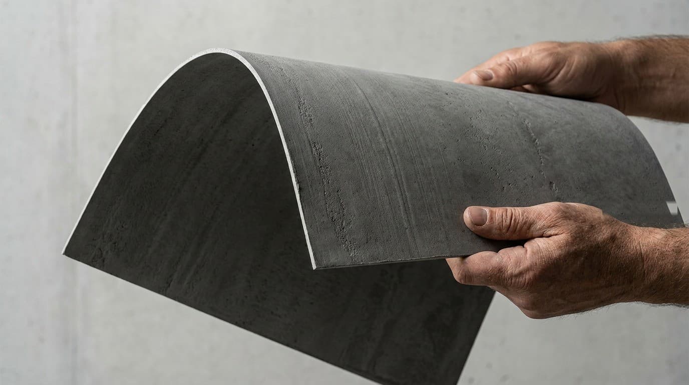 Flexible Stone bent by hand