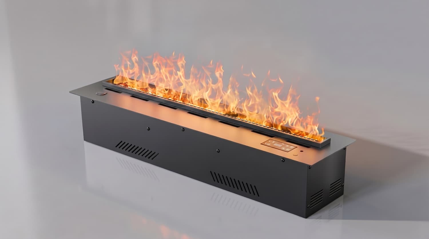 Water Vapour Fireplace 1000 mm — matt black