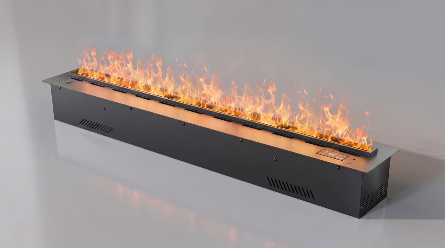 Water Vapour Fireplace 3000 mm — matt black