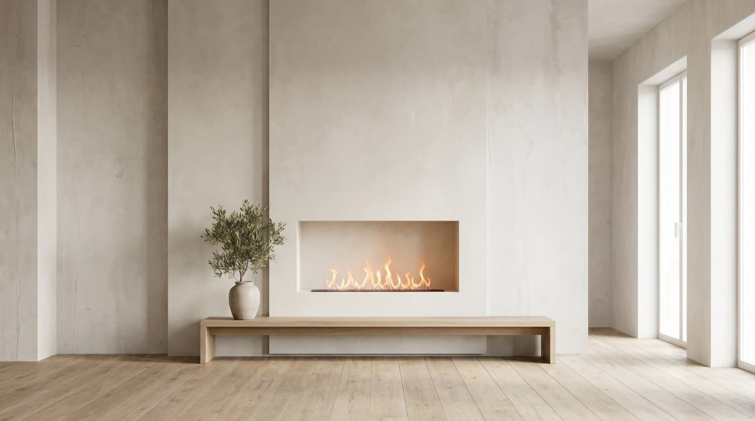 Water Vapour Fireplace 800 mm — matt black