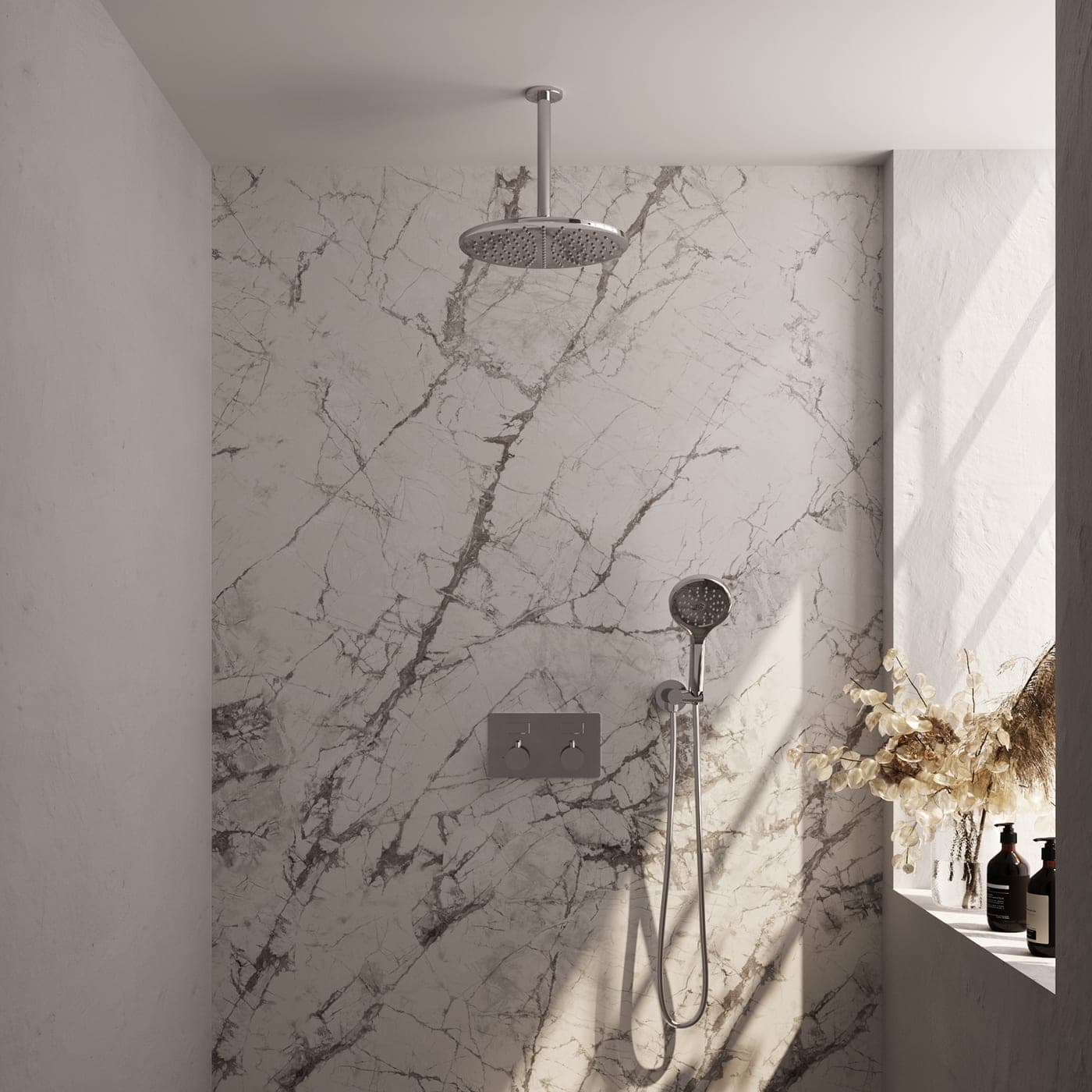 Edition Thermostatische inbouw regendouche met handdouche