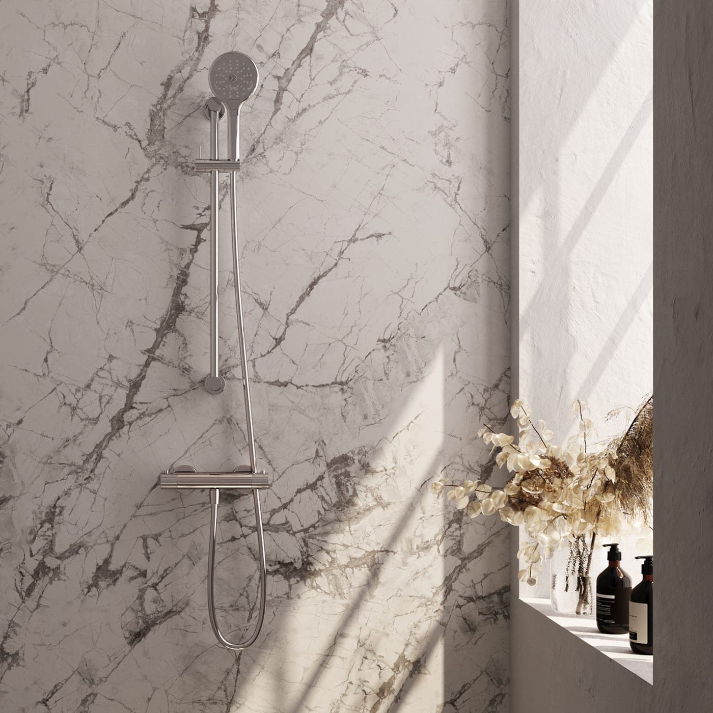 Stripe opbouw douche thermostaatkraan