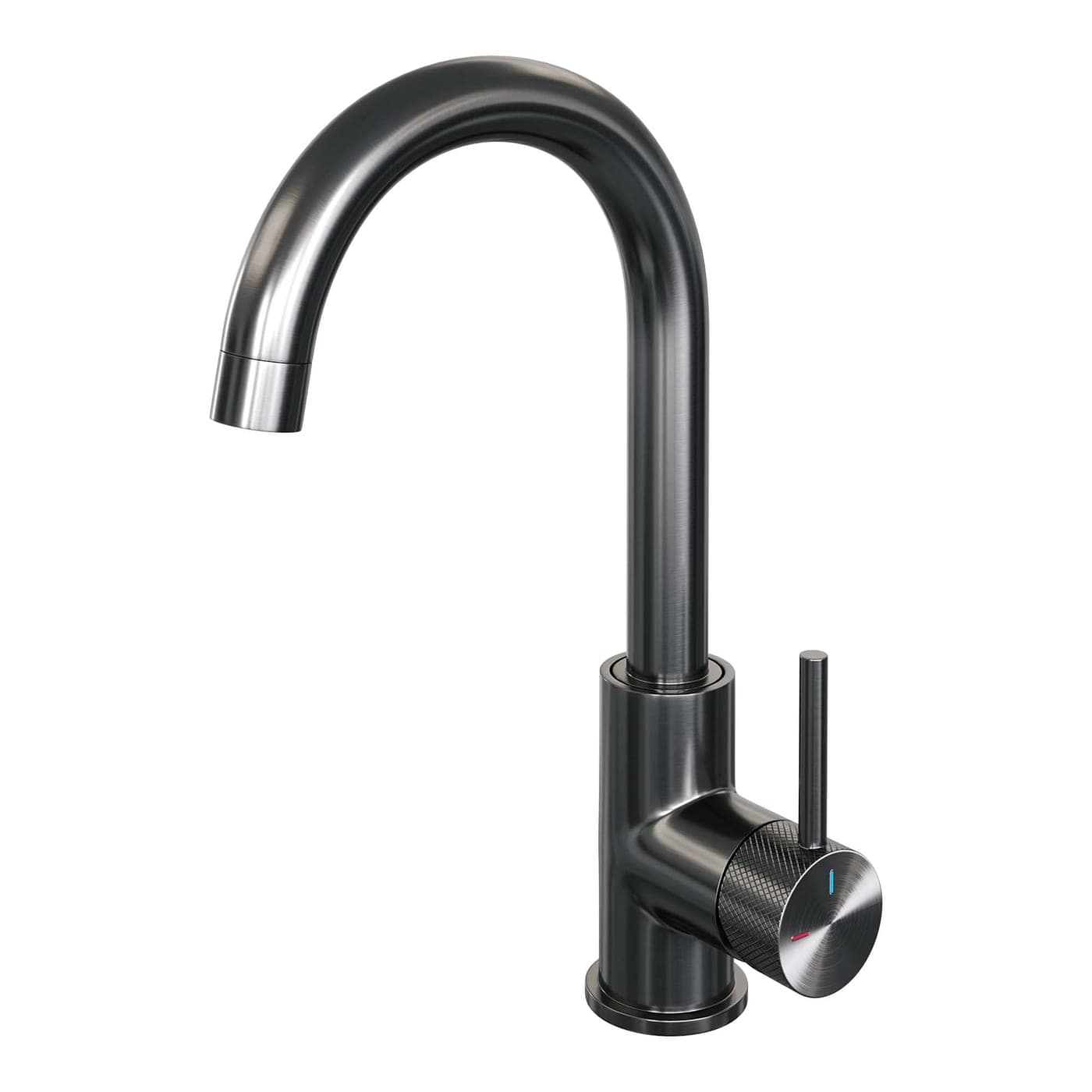 Geborsteld gunmetal