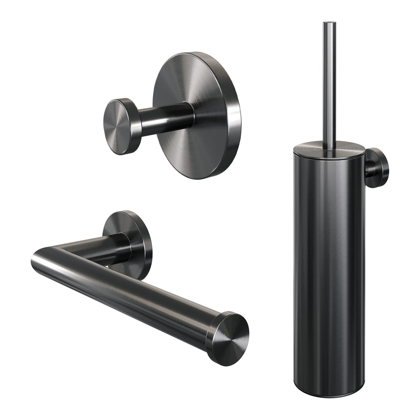 Geborsteld gunmetal