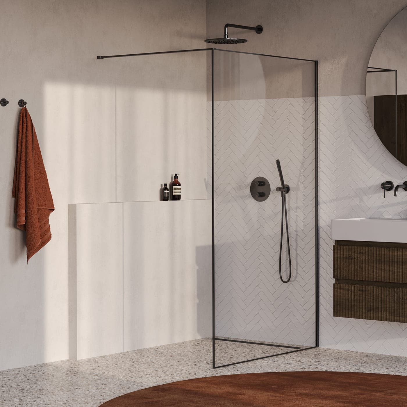 Geborsteld gunmetal